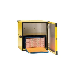 Not insulated box with central shelf for 2 thermal bags, 33cm