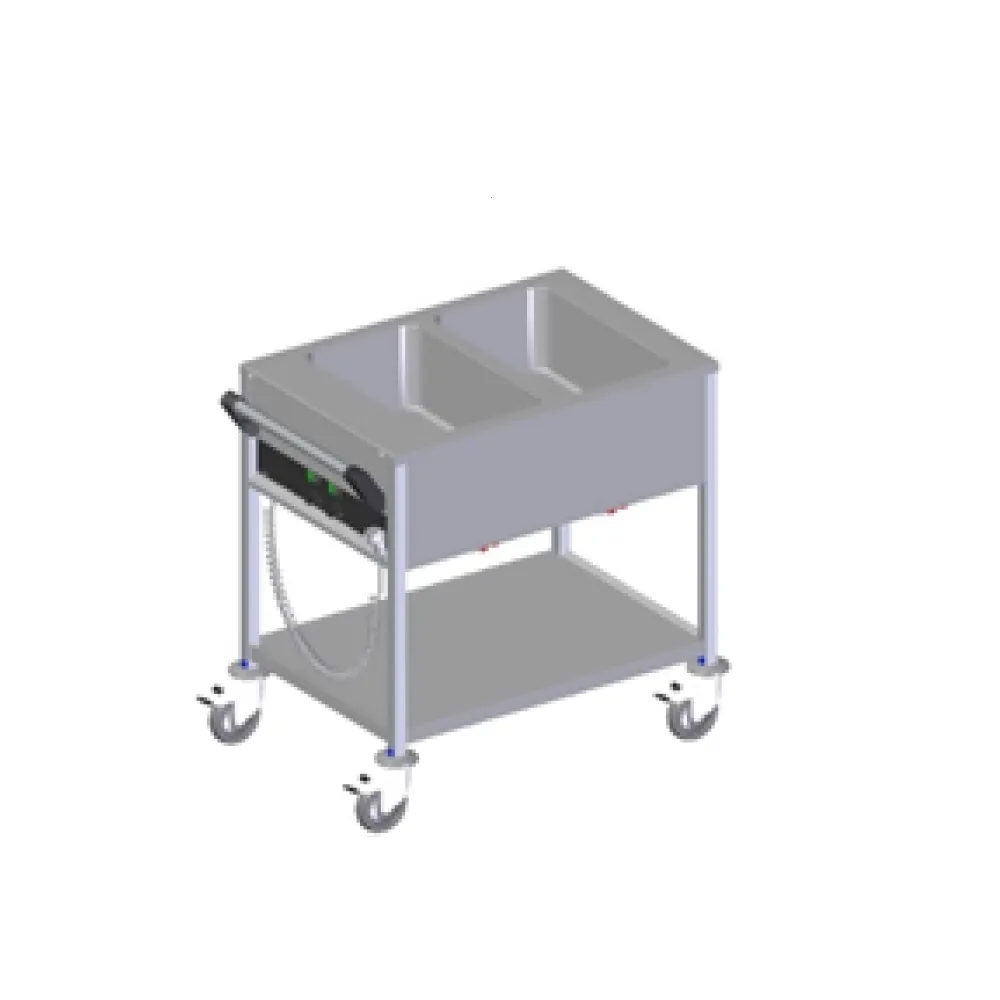 Heated cooking trolley 2xGN 1/1, with separate temperature control