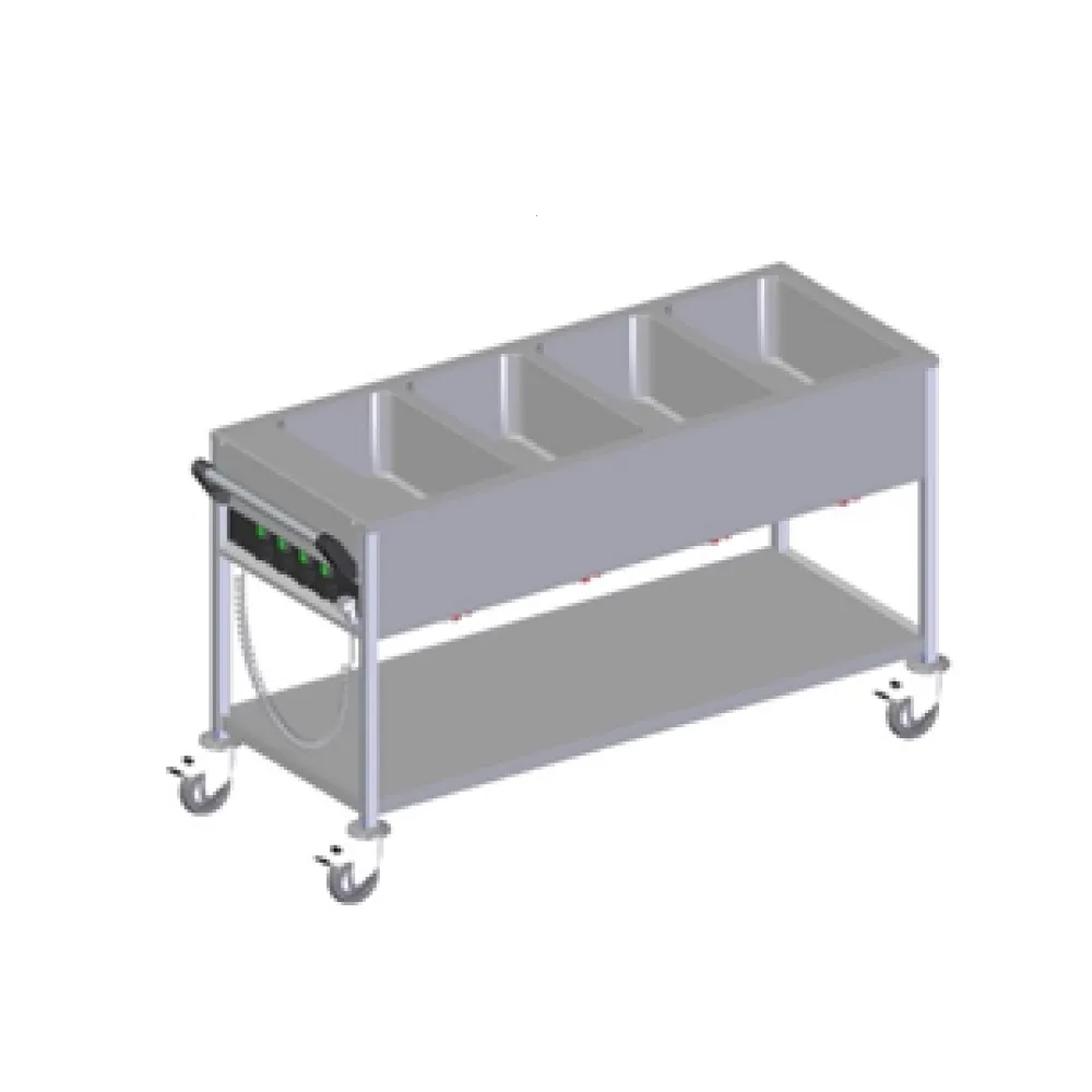 Heated cooking trolley 4xGN 1/1, with separate temperature control