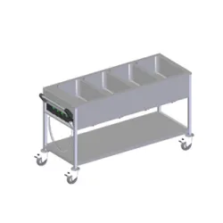 Heated cooking trolley 4xGN 1/1, with separate temperature control
