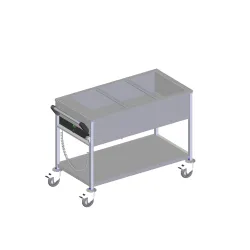 Heated cooking trolley 3xGN 1/1, with common temperature control