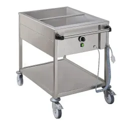 Heated cooking trolley 2xGN 1/1, with common temperature control