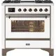 Ilve Majestic 90cm with 4 Gas Burners and Dual Zone Induction