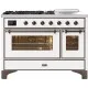Ilve Majestic M12SDNE3 120cm 6 burners + 1 extended cooking zone