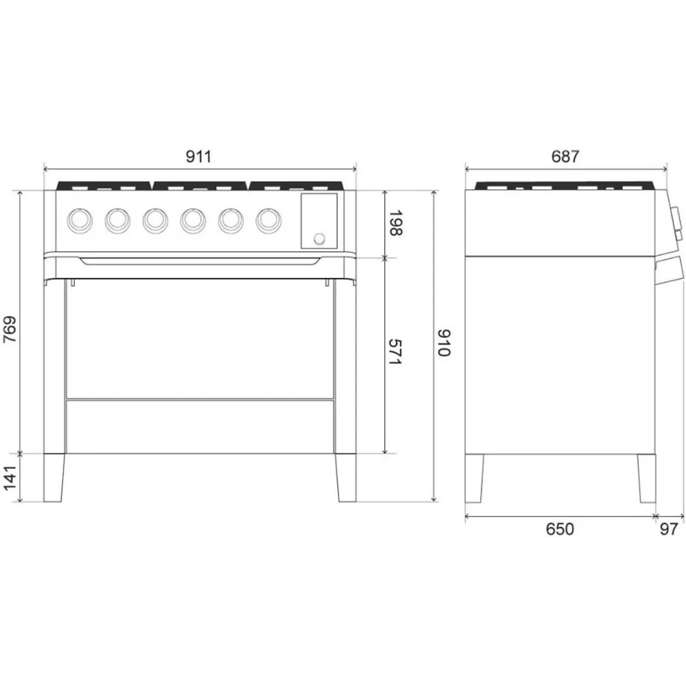 Range Cooker Panoramagic PMI09S3 induction