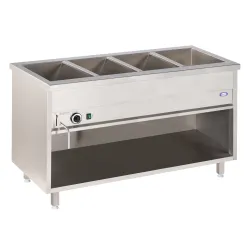 Free standing bain marie 4xGN 1/1, with common temperature control