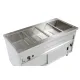 Free standing bain marie with cupboard 4xGN 1/1, with common temperature control