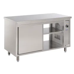 Hot cupboard with neutral worktop 1000 x 600 mm