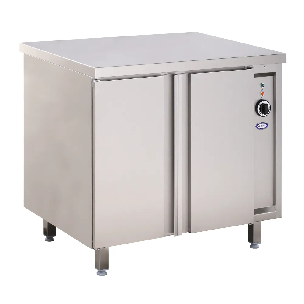 Hot cupboard with double hinged doors 900 x 700 mm