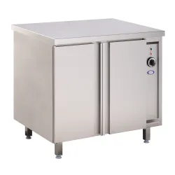 Hot cupboard with double hinged doors 900 x 700 mm