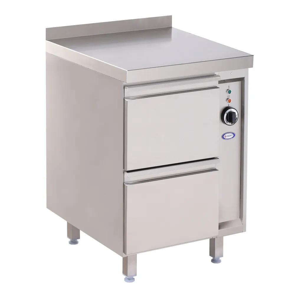 Hot cupboard with drawers 900 x 700 mm