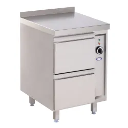 Hot cupboard with drawers 900 x 700 mm