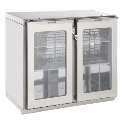 Bar cooler with 2 glass doors 139L