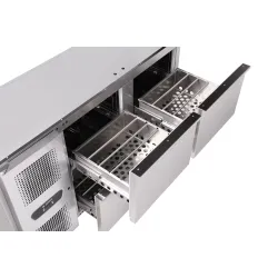 Bar cooler with 4 drawer sections 158L