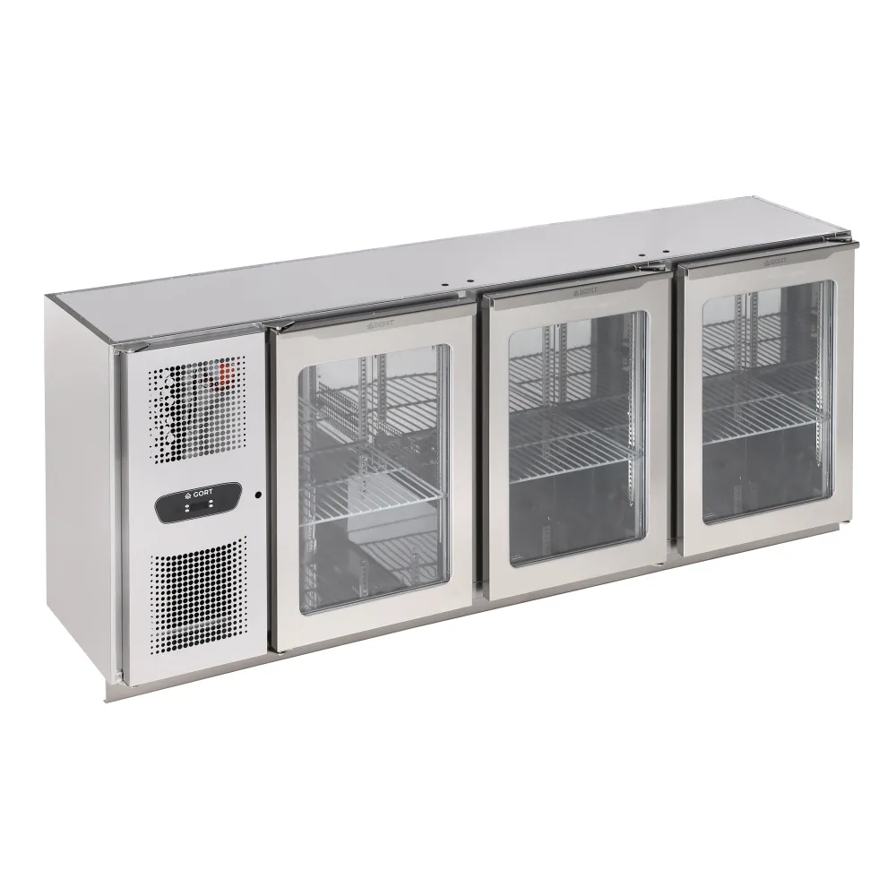 Bar cooler with glass doors 258L