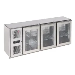Bar cooler with glass doors 258L