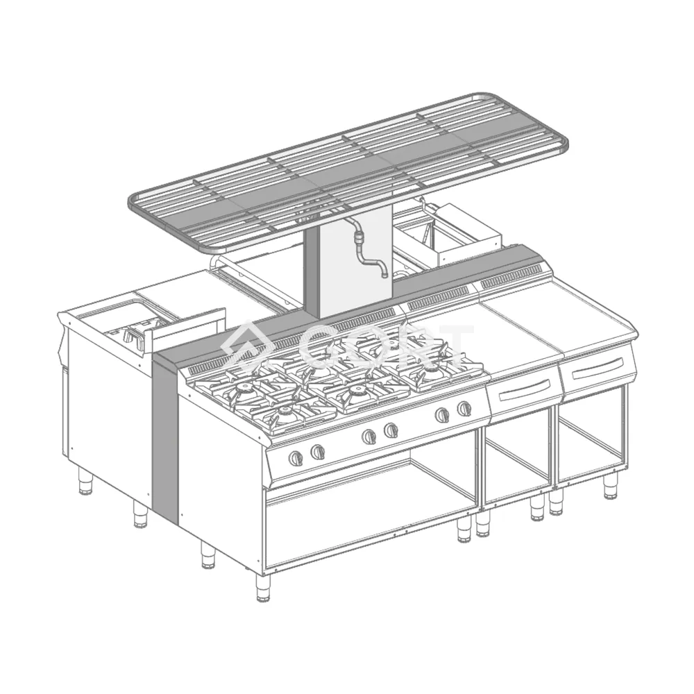OVERSHELF SYSTEM FOR KITCHEN ACCESSORIES 2000 x 700 mm