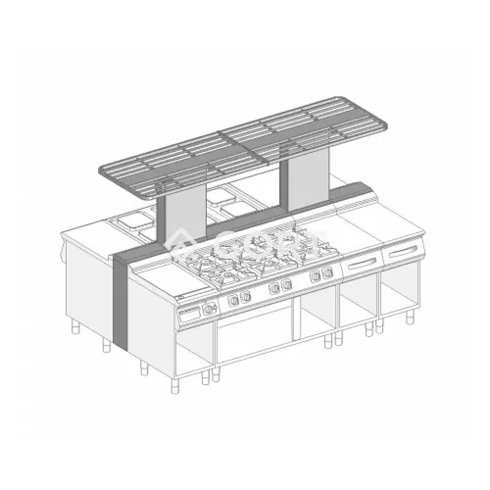 OVERSHELF SYSTEM FOR KITCHEN ACCESSORIES 2400 x 700 mm