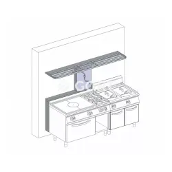 WALL - MOUNTED OVERSHELF SYSTEM FOR KITCHEN ACCESSORIES 1200 x 400 mm