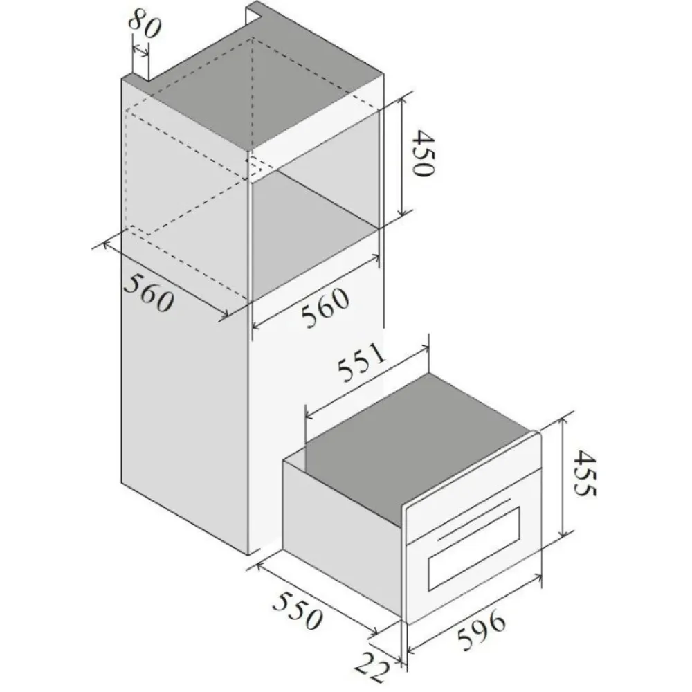 Built-in blast chille Ilve  BC645STC 40L