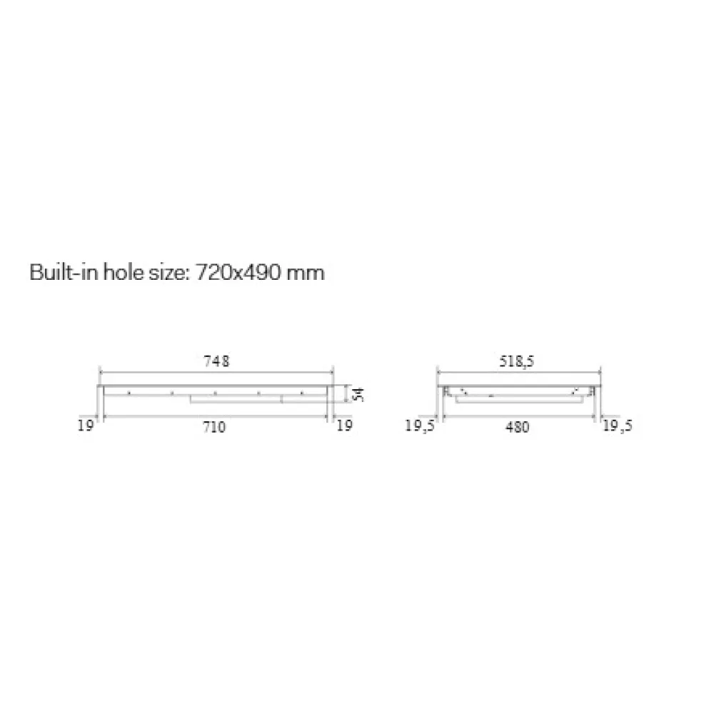Induction hob HCBI754TC 75 cm zones