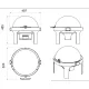 Round chafing dish Roll-Top CD6504