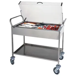 Stainless steel service trolley CA1165