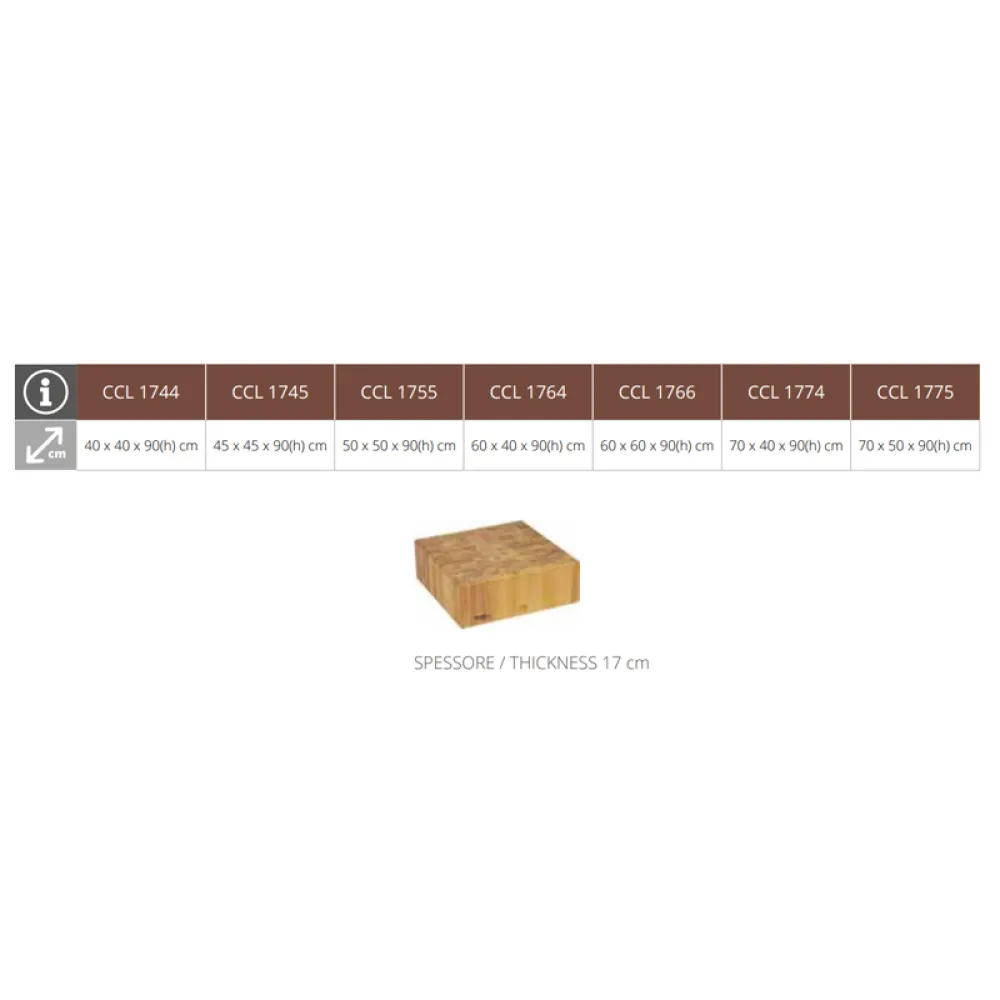Butcher chopping block 70x50 cm CCL1775