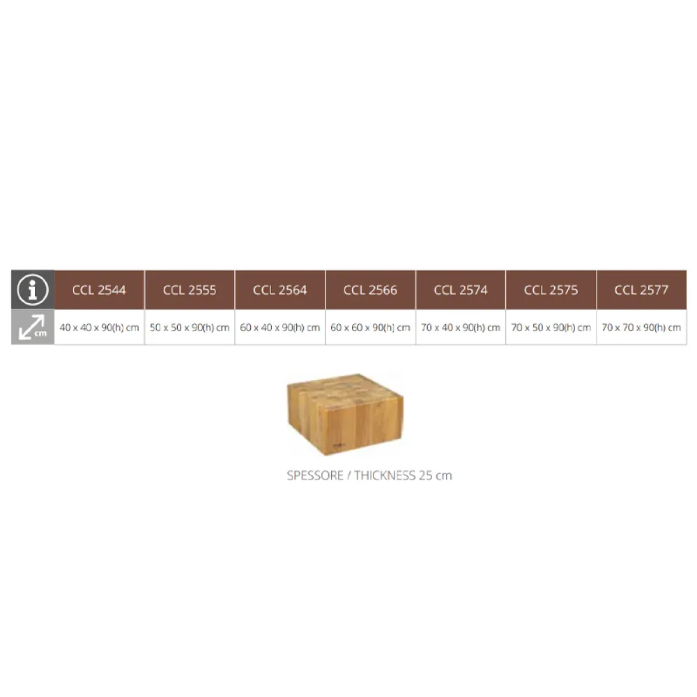 Butcher chopping block 25, 60x60 cm CCL2566