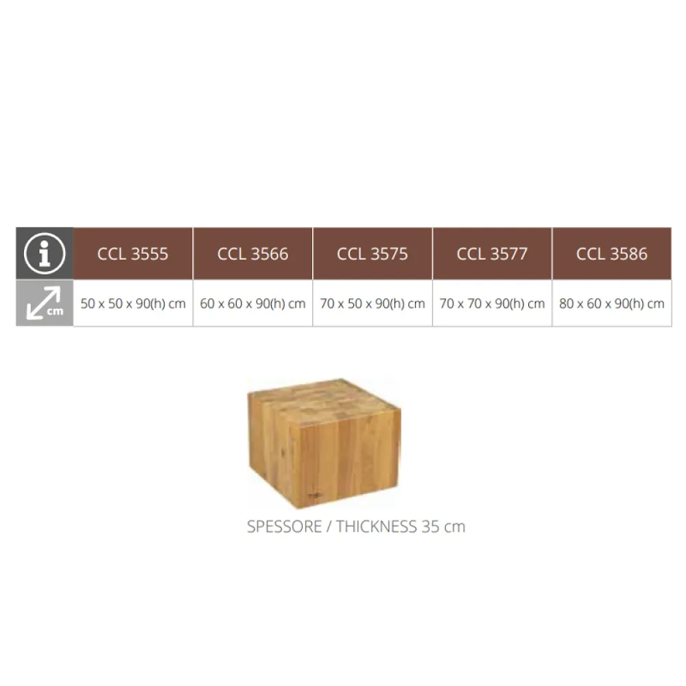 Butcher chopping block 35, 70x70 cm CCL3577