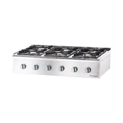 Gas stove with 6 burners 36,5 kW