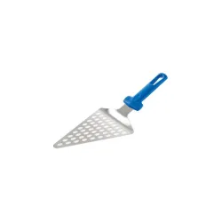 Triangular pizza spatula, perforated