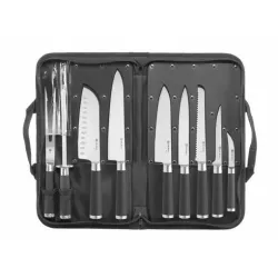 Set of stainless steel knives, 9 pcs