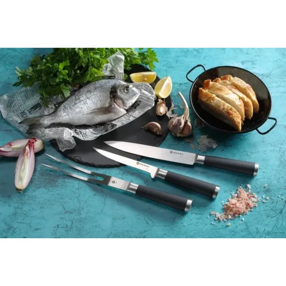 Set of stainless steel knives, 9 pcs