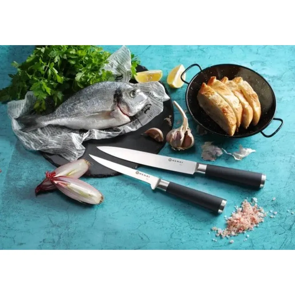 Set of stainless steel knives, 9 pcs