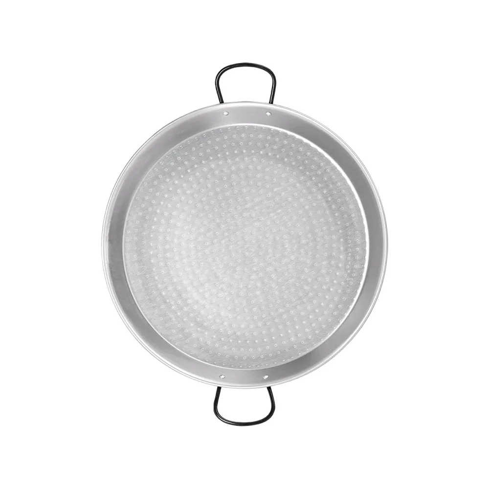 Paella pan from polished steel 115 cm