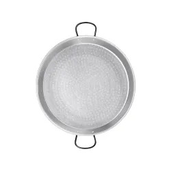 Paella pan from polished steel 115 cm