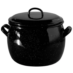 Enameled domed pot with lid 24cm