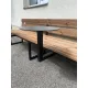 Outdoor Bench with Fixed Tables