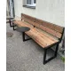 Outdoor Bench with Fixed Tables