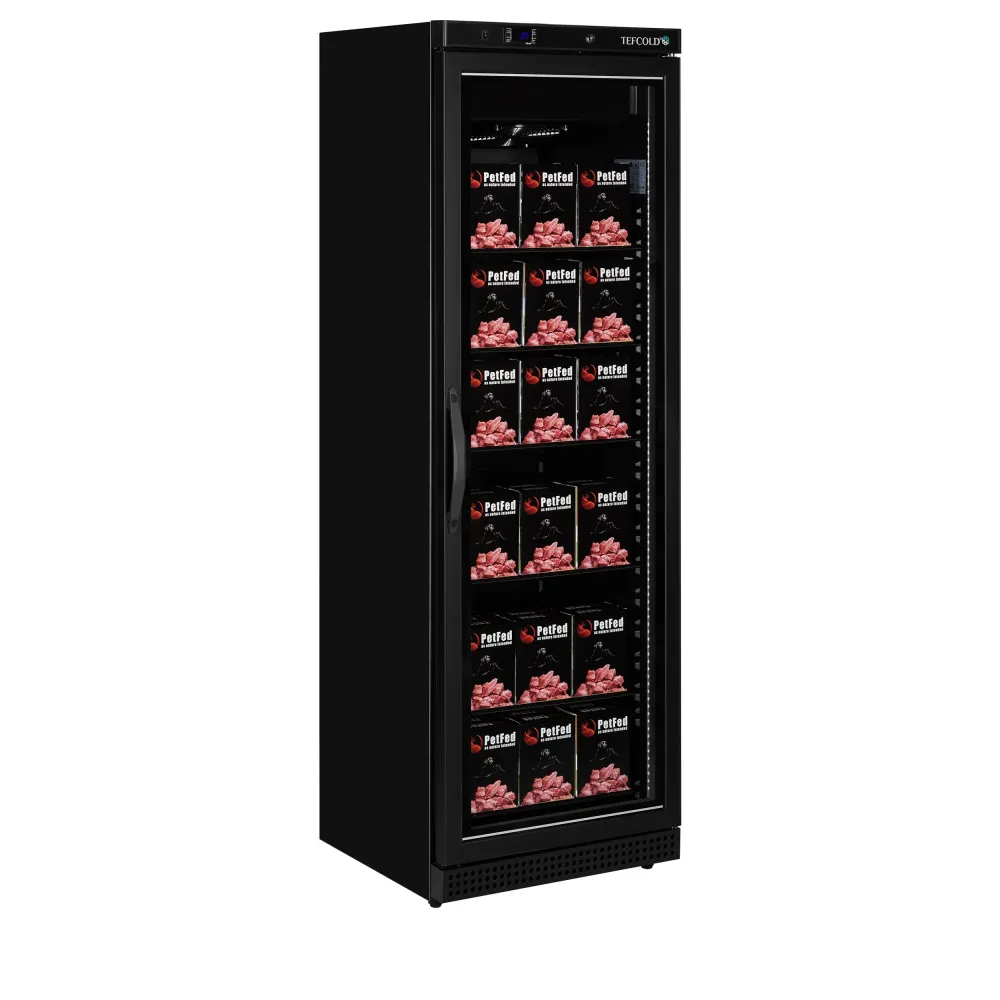 Freezer UF 340 liters with glass doors, black