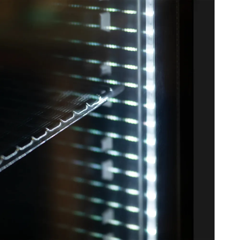 Freezer UF 340 liters with glass doors, black