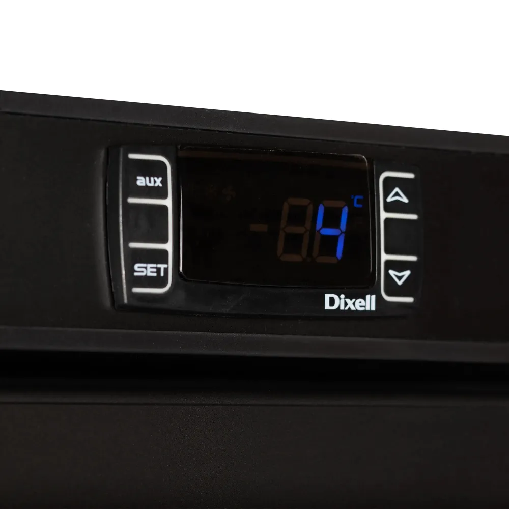 Freezer UF 340 liters with glass doors, black