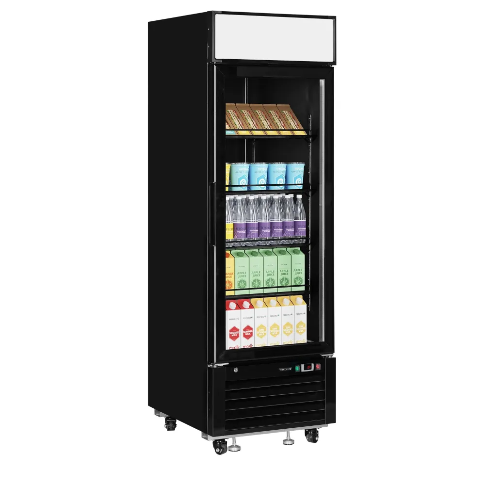 Display freezer 405 liters, black