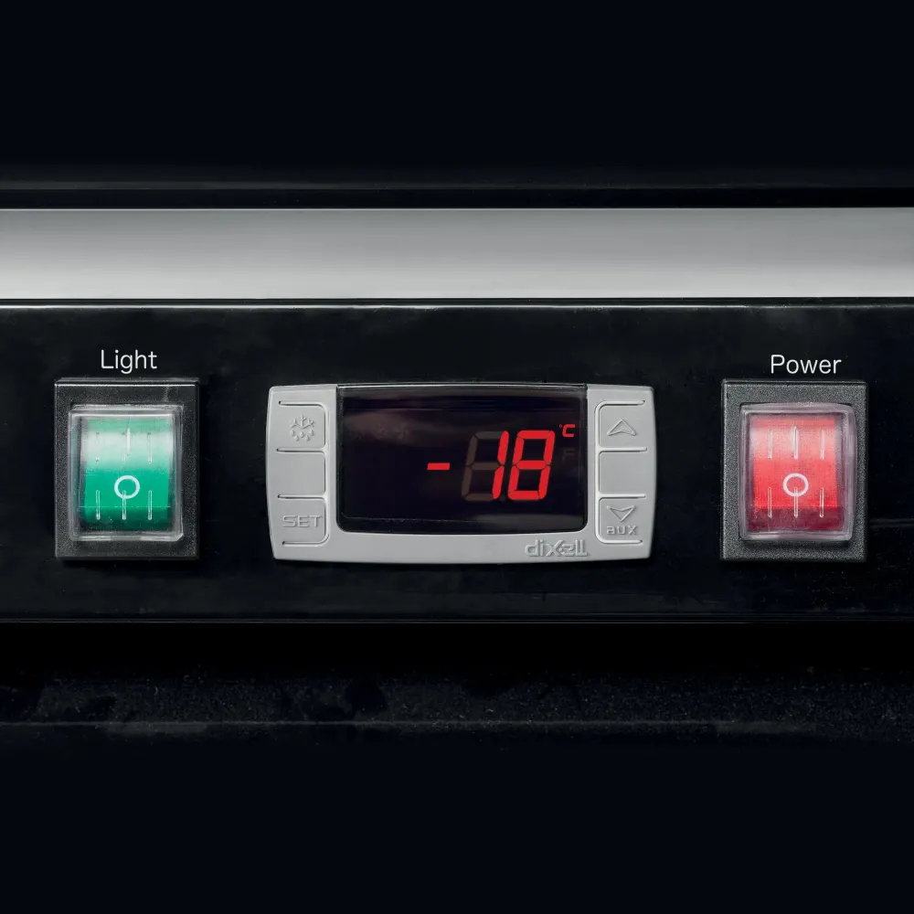 Display freezer 405 liters, black