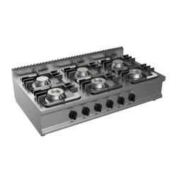 Solid top gas range P7/CUPG6BB.6M