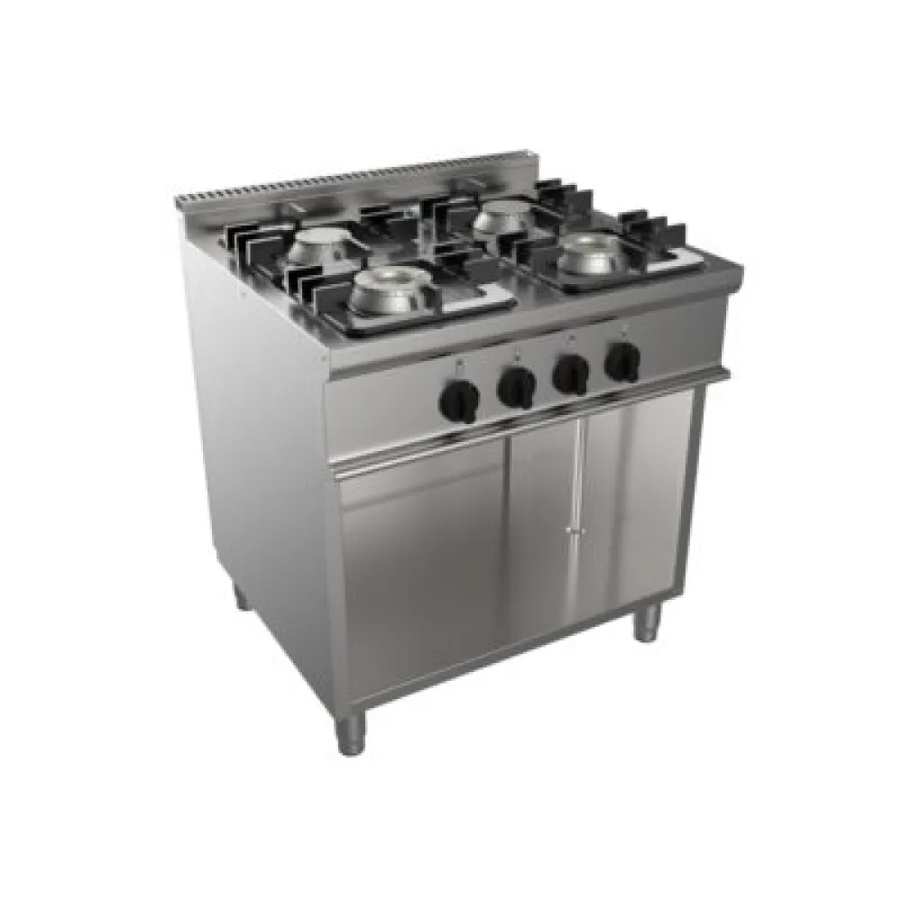 Solid top gas range with neutral cabinet EASY 700 E7/CUPG4BA.4M