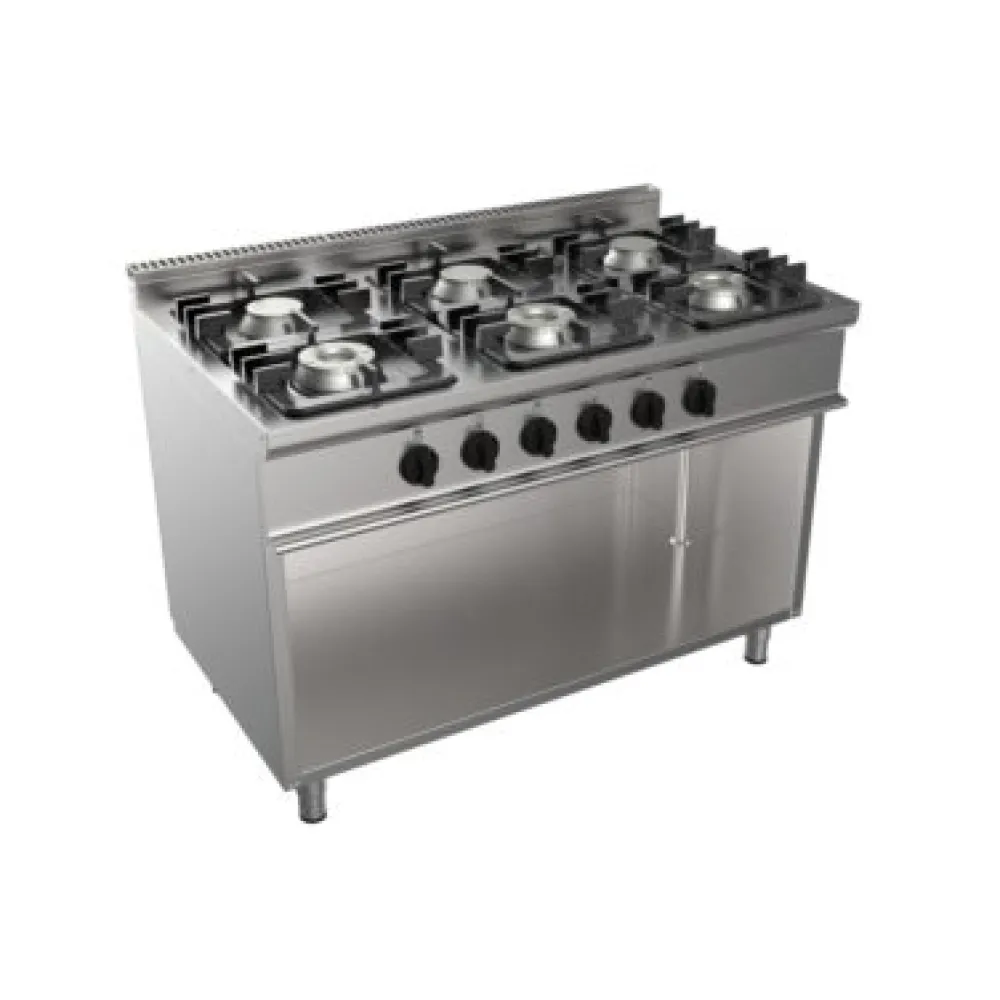 Solid top gas range with neutral cabinet EASY 700 E7/CUPG6BA.3M3G