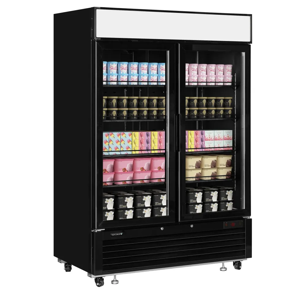 Display freezer 922 liters, black