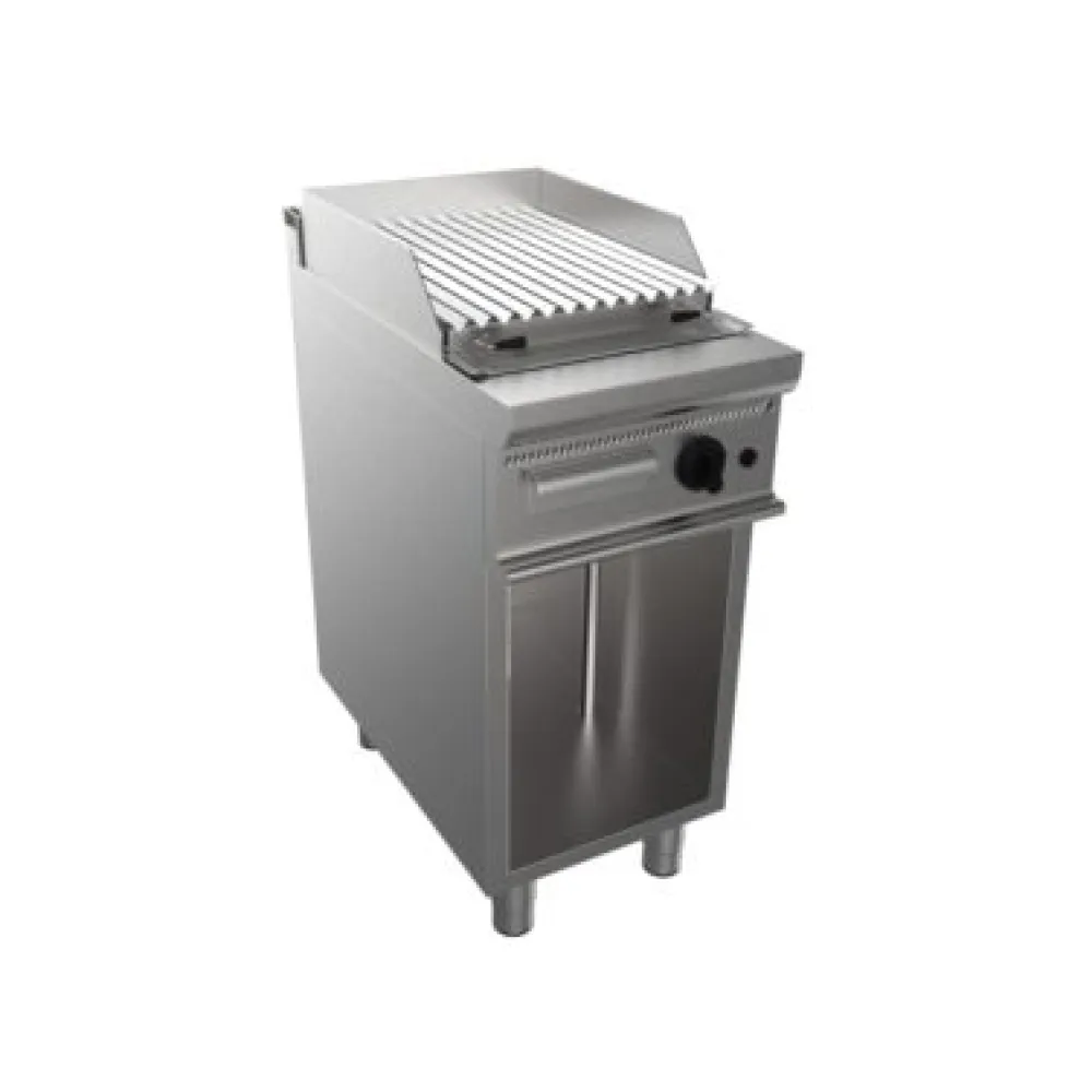 Gas lava stone grill surface with neutral cabinet E7/BS1BA